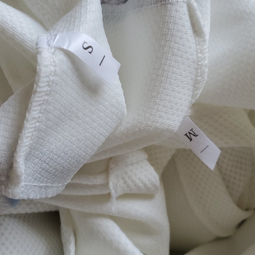 Chic White Blouse with Colorful Patchwork Sleeves - image 7